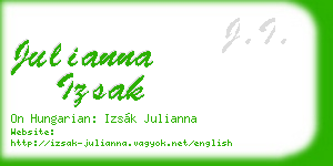 julianna izsak business card